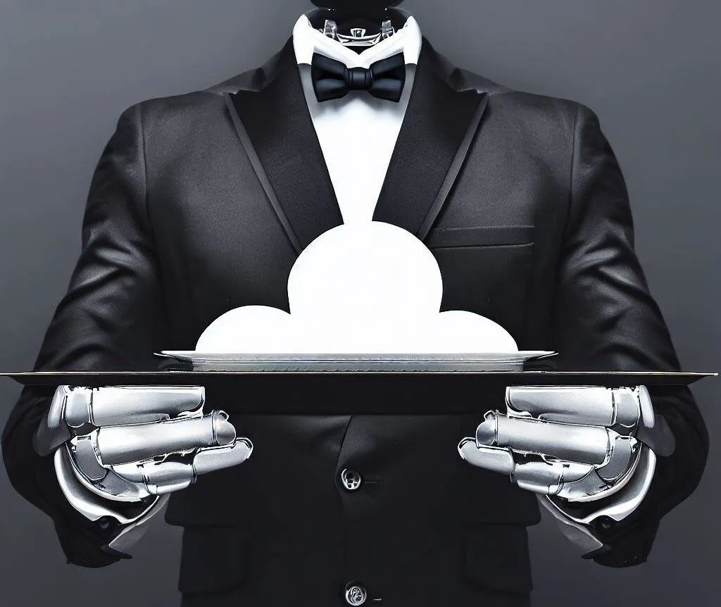 Technology concierge presenting a cloud